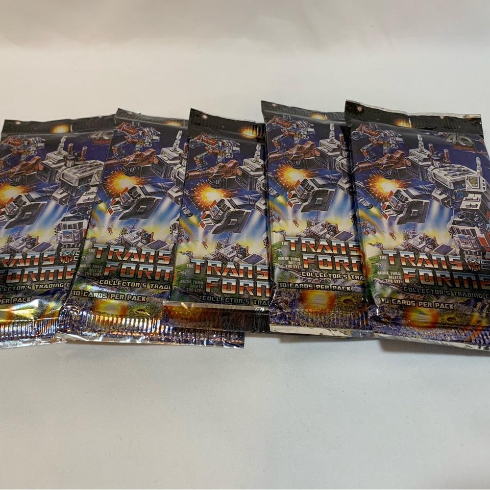 5 Transformers 40 Anniversary Trading Card Packs